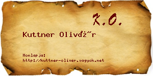 Kuttner Olivér névjegykártya